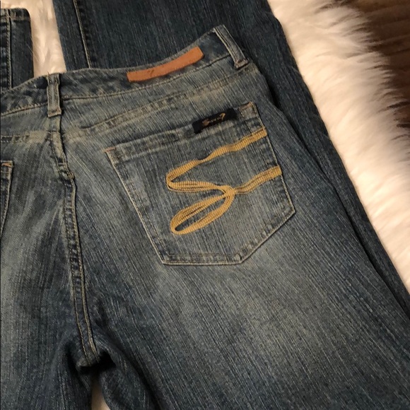SEVEN7 Flare Premium Denim Jeans Women’s Size 8 Inseam 31” - Picture 5 of 8